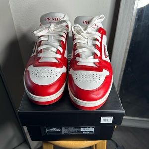 Men’s Prada sneakers - red & white
